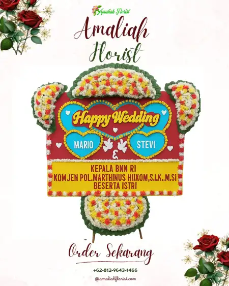 Papan Bunga Pernikahan Parwata
